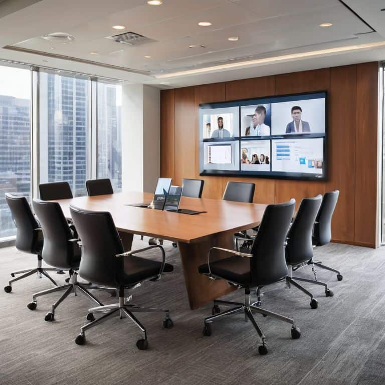 Corporate communication tools on screen