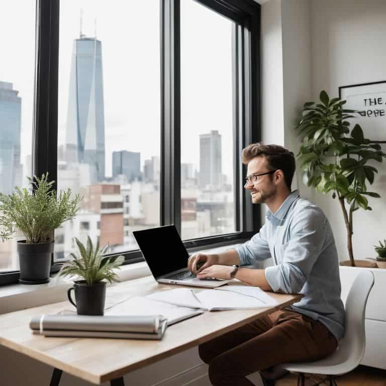 Freelancer working remotely