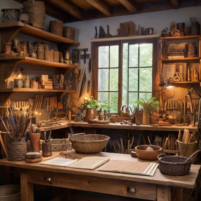 Handcrafted goods on display