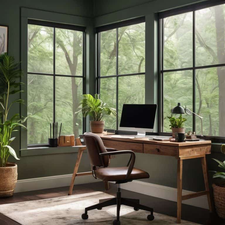 Remote work setup at home office