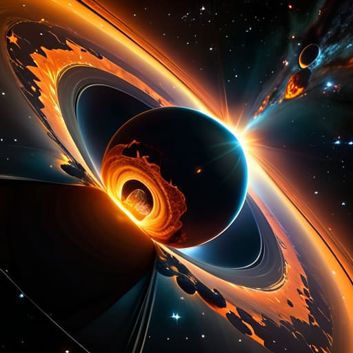 Gravity warping space Beyond the Event Horizon.